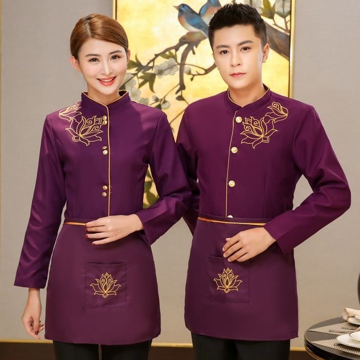 May đồng phục phục vụ nhà hàng khách sạn