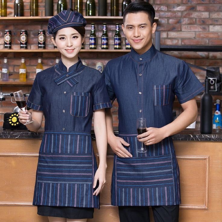 May đồng phục phục vụ nhà hàng khách sạn