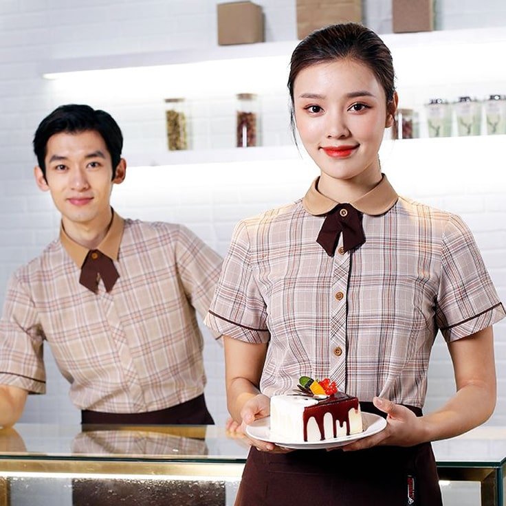 May đồng phục phục vụ nhà hàng khách sạn