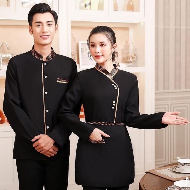 May đồng phục phục vụ nhà hàng khách sạn