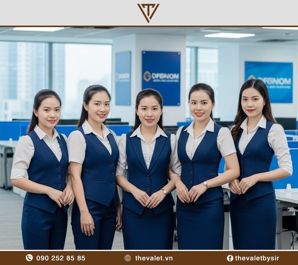 Mẫu đồng phục vest nữ cổ điển