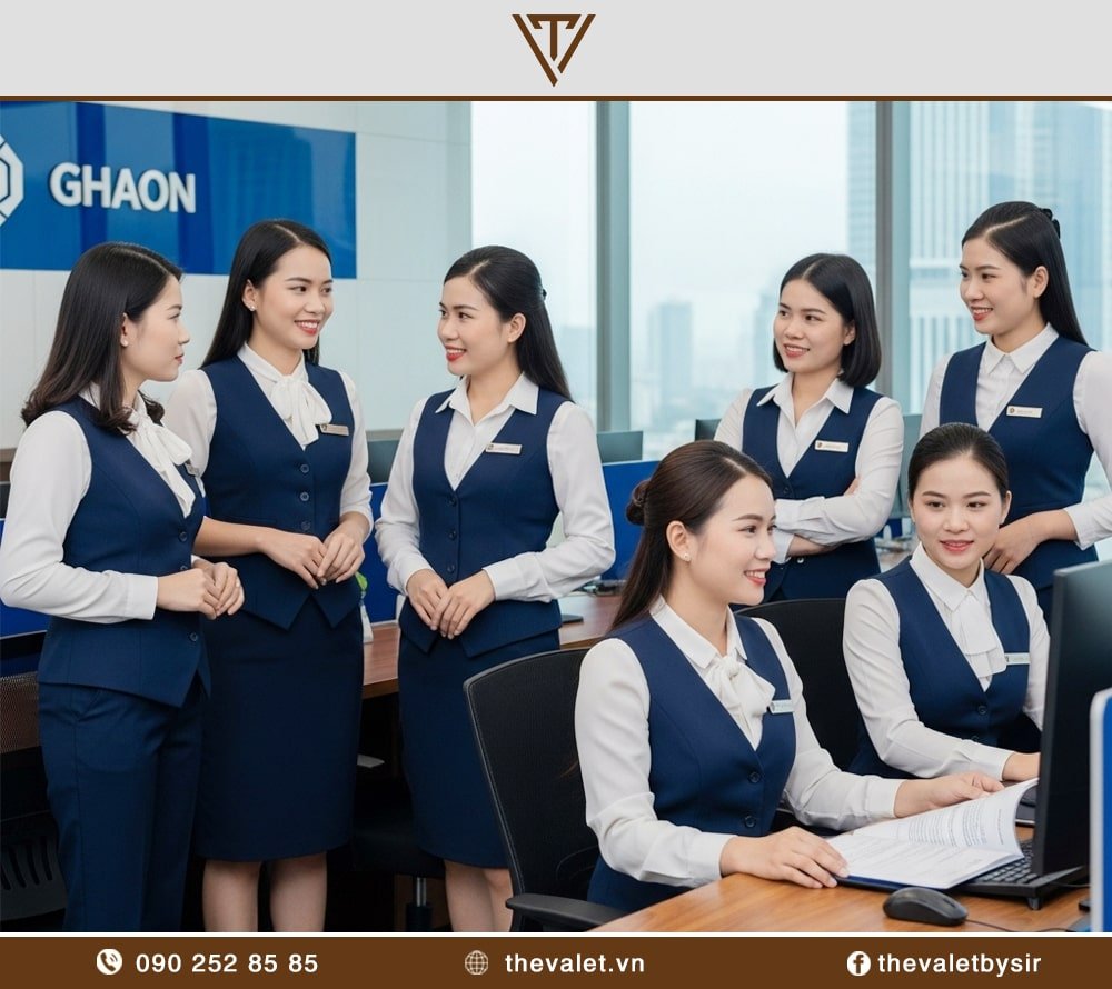 Mẫu đồng phục vest nữ cổ điển