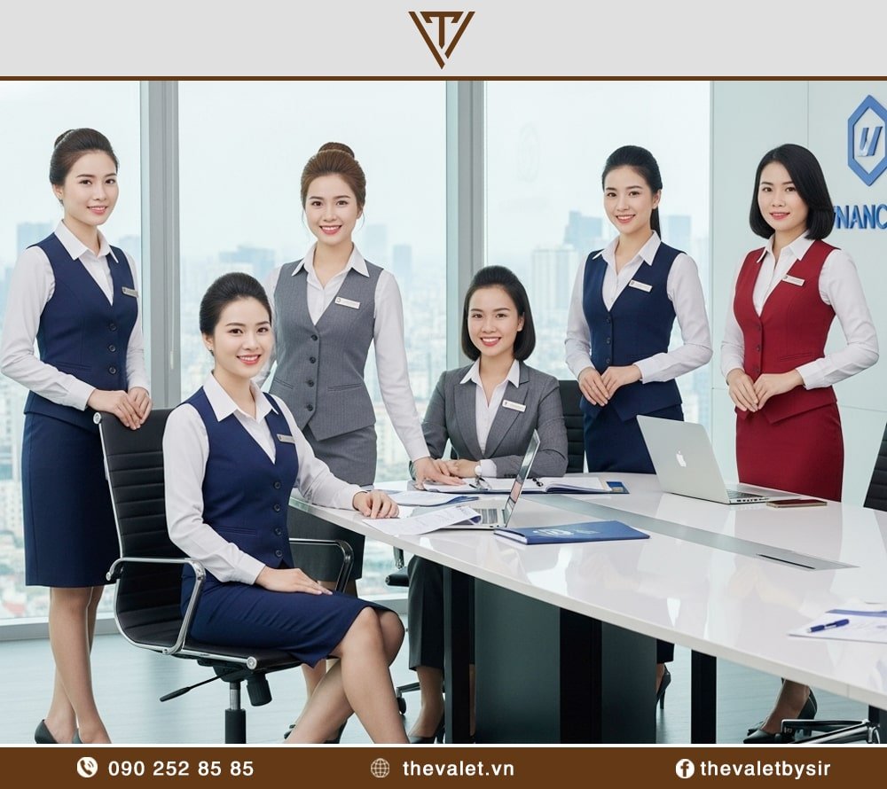 Mẫu đồng phục vest nữ cổ điển
