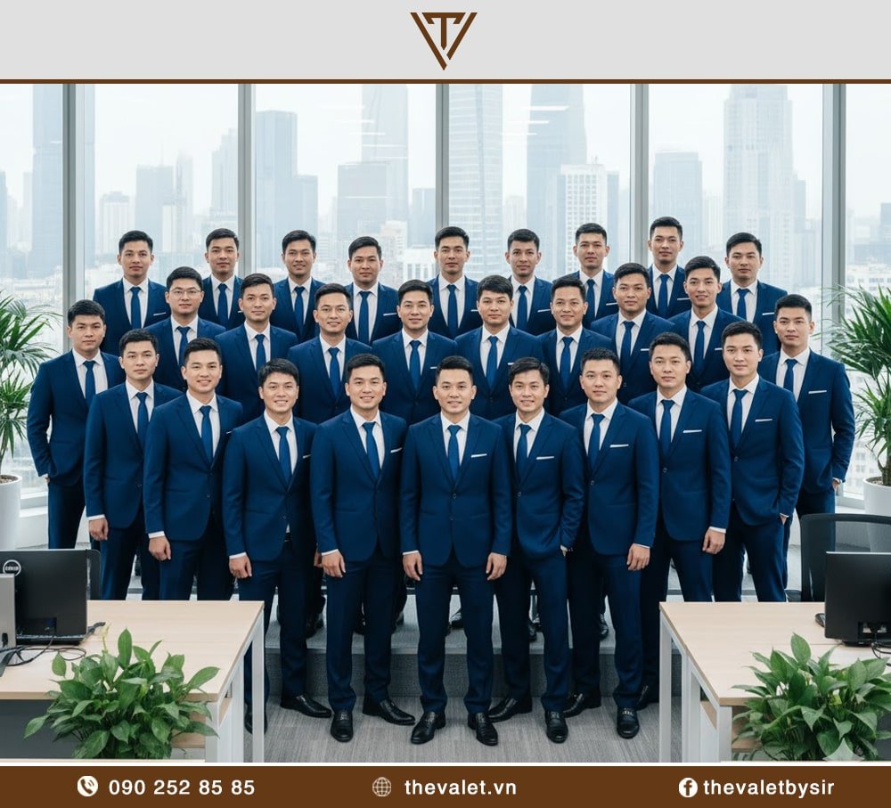 Mẫu đồng phục vest nam 2 cúc