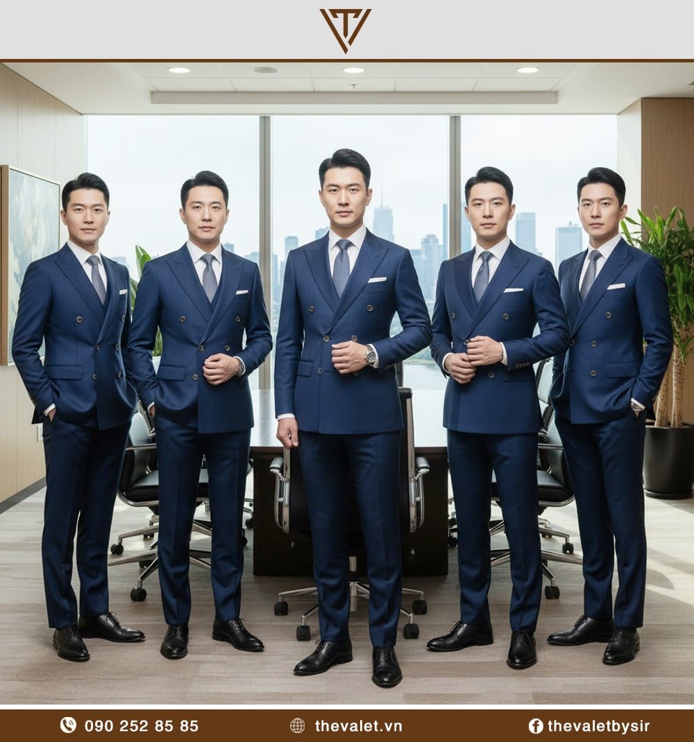 Mẫu vest đồng phục vest 6 cúc