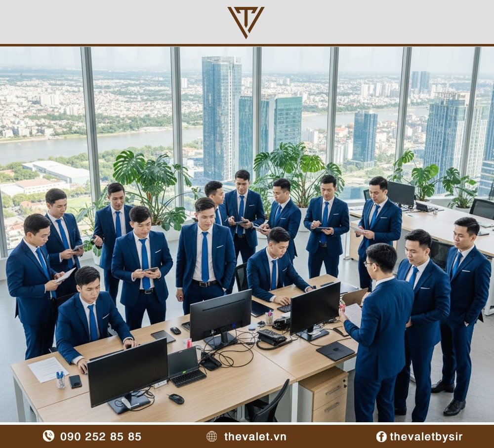 May đồng phục vest nam 2 cúc