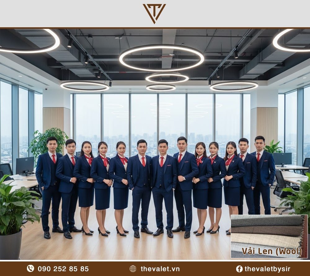 Vải Len (Wool) may đồng phục vest