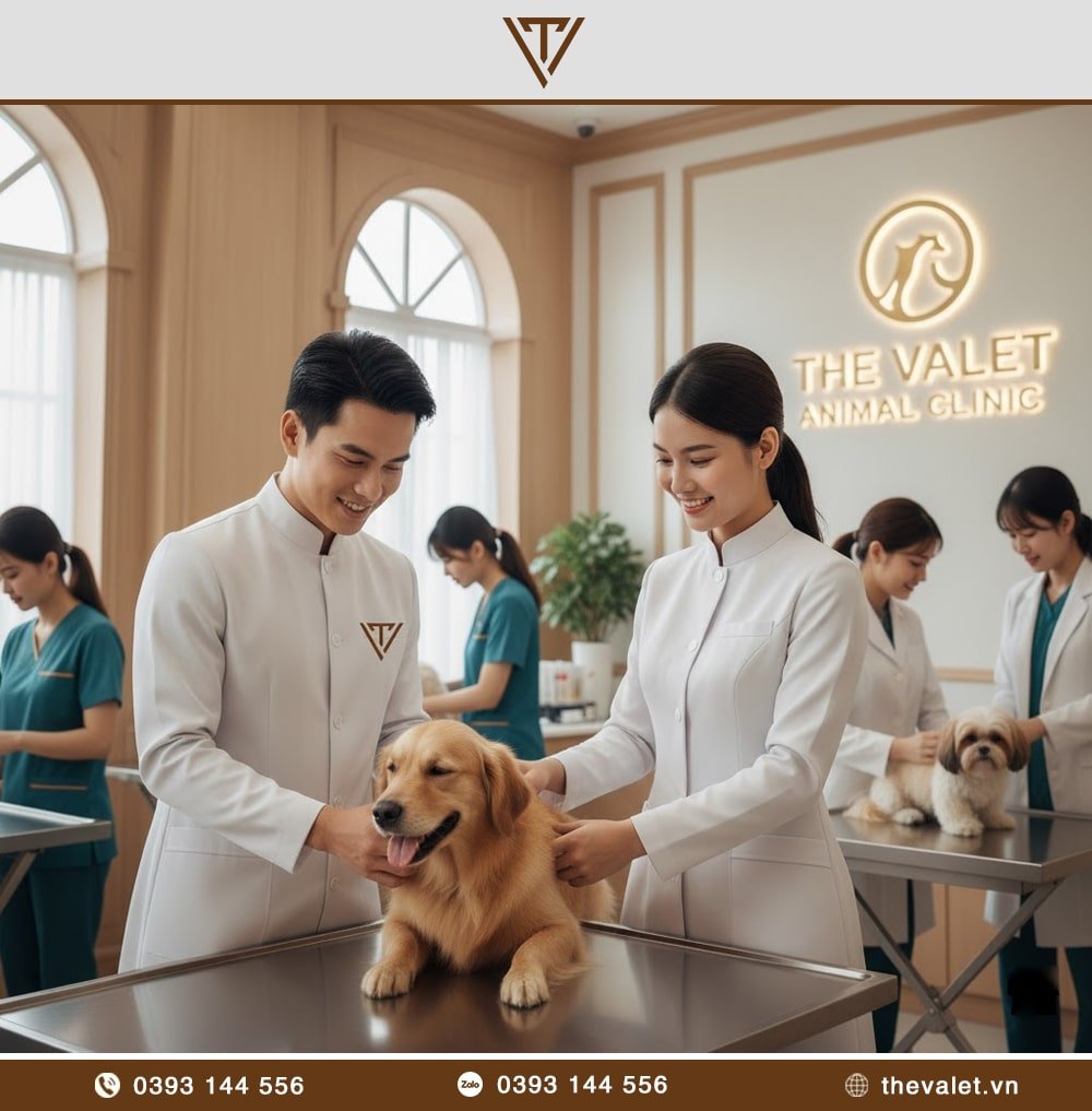 Mẫu đồng phục thú y sử dụng áo Blouse cổ trụ