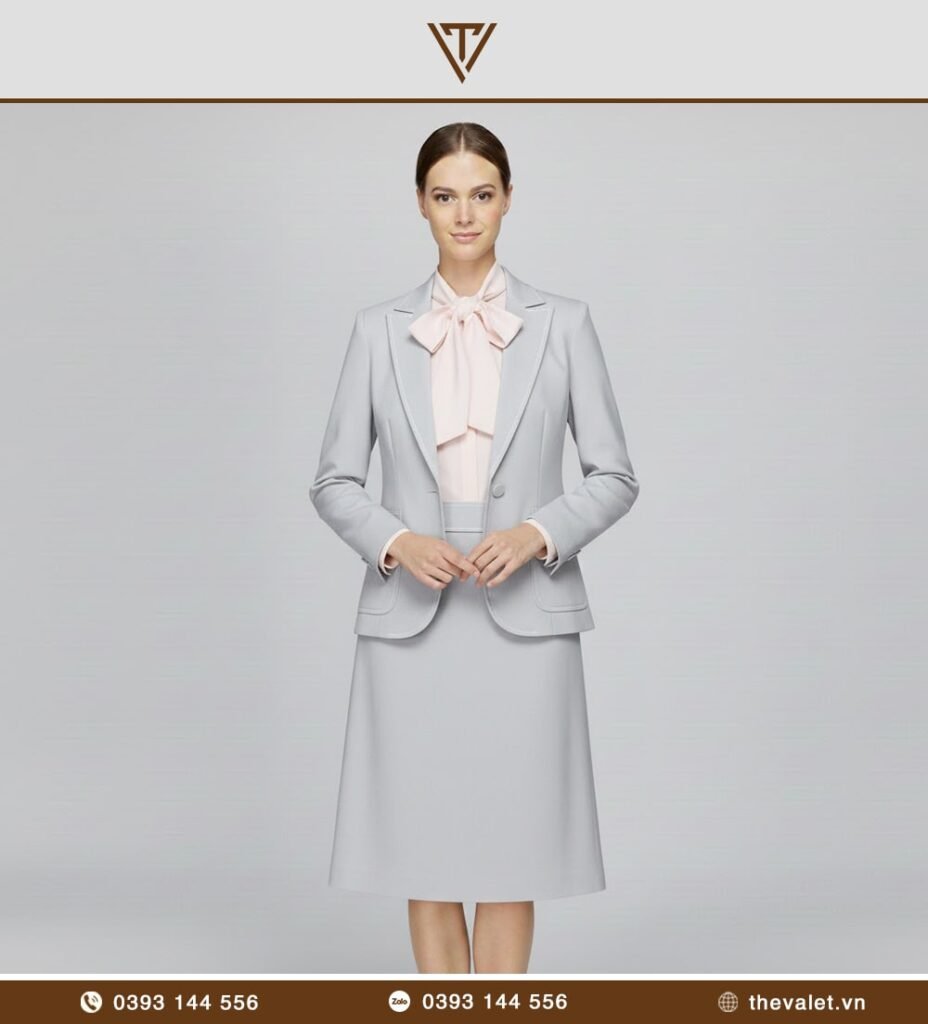 Chân váy chữ A xám nhạt