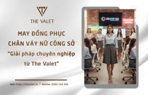 May đồng phục chân váy công sở