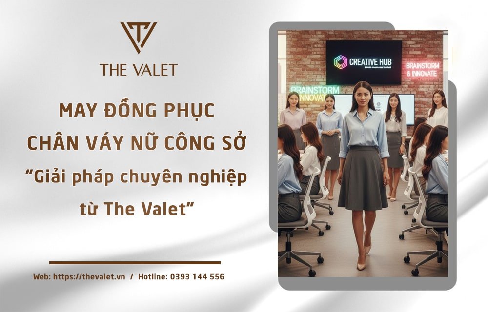 May đồng phục chân váy công sở