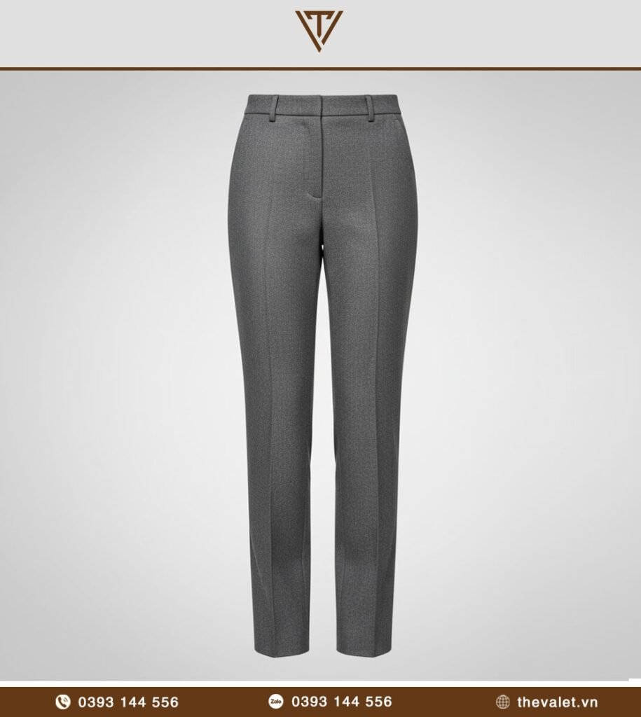Quần tây nữ chất wool pha – dáng đứng