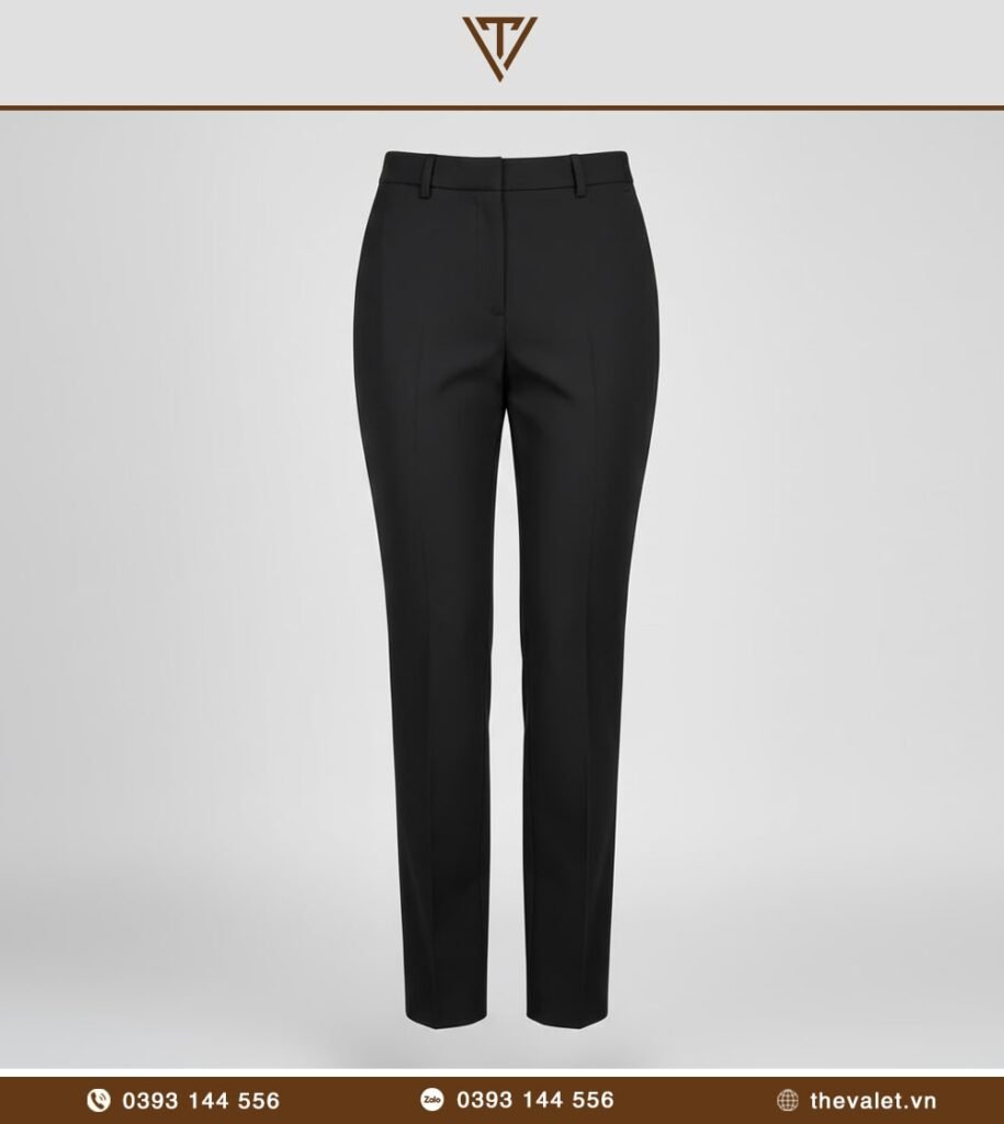 Quần tây nữ dáng đứng màu đen