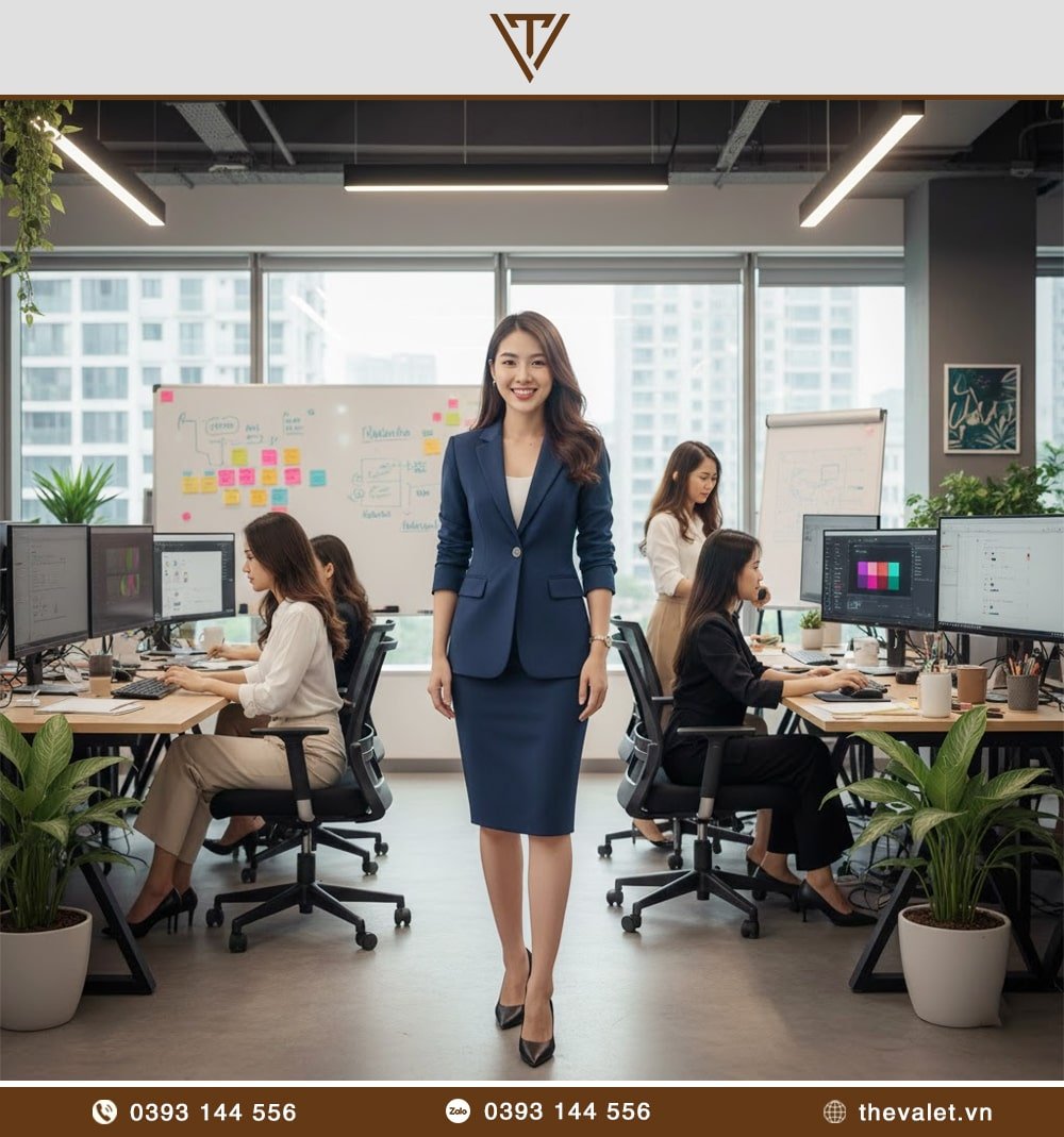 Áo vest đồng phục nữ 1 nút