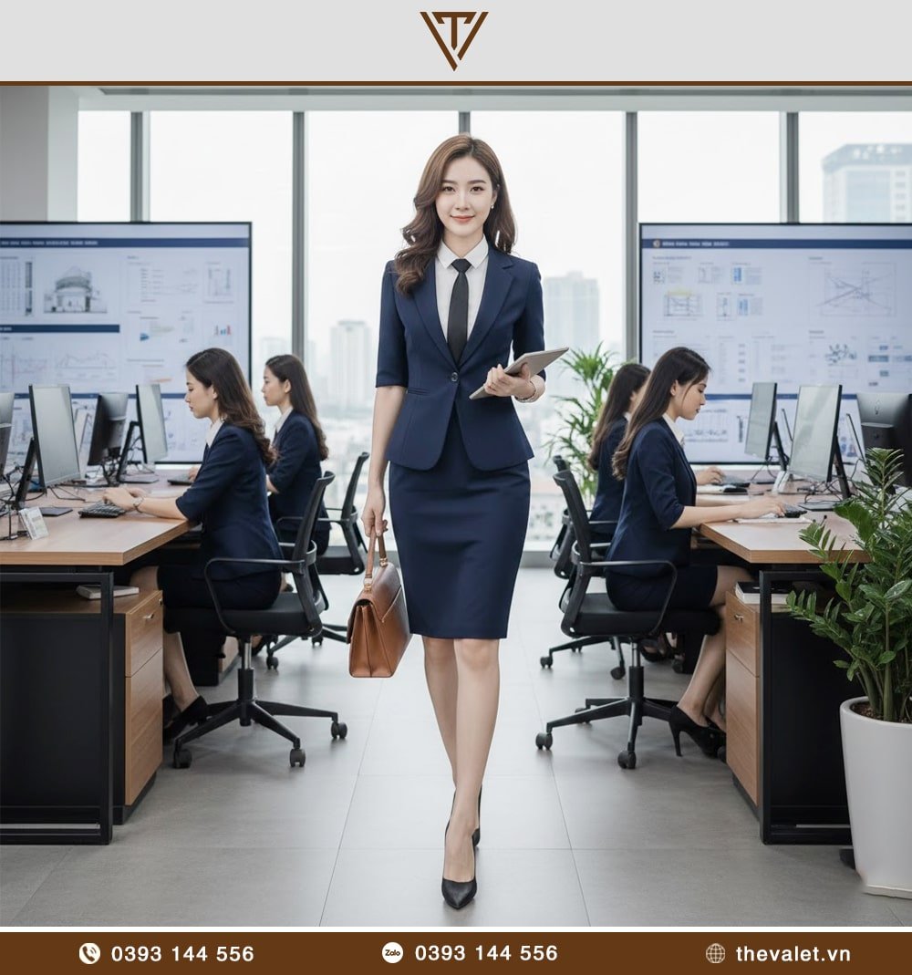 Áo vest đồng phục nữ dáng lửng