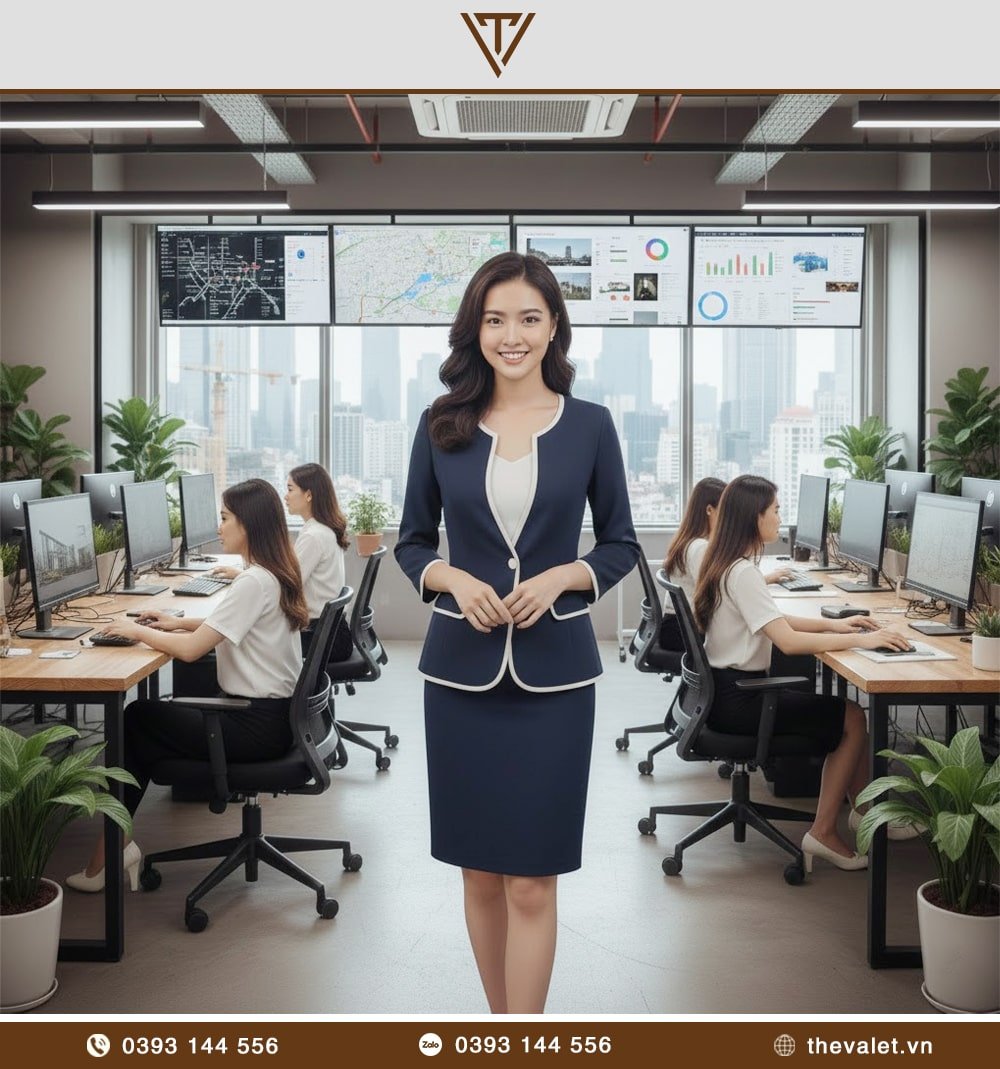 Áo vest đồng phục nữ phối viền/phối màu