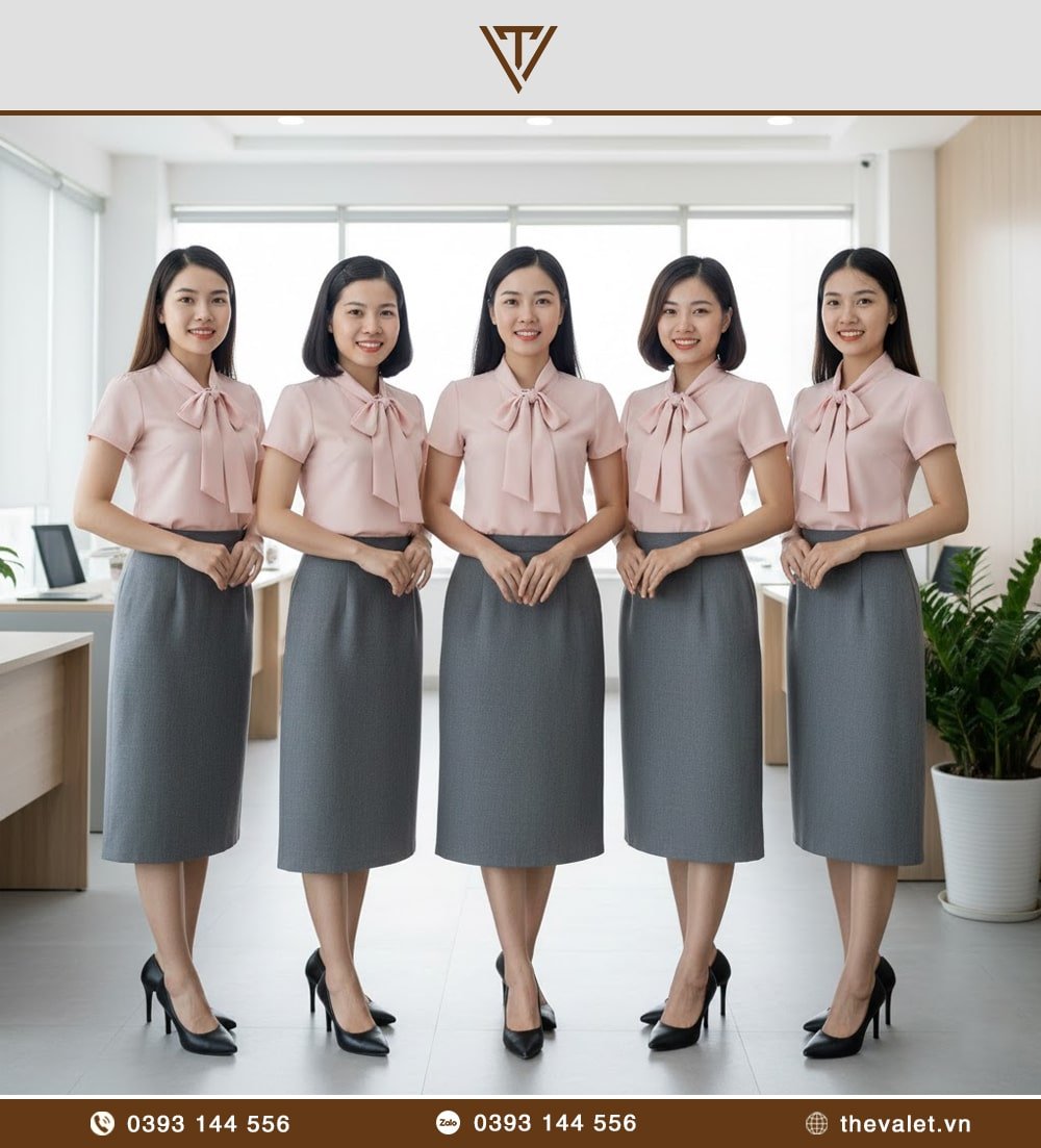 Chân váy đồng phục công sở dáng dài