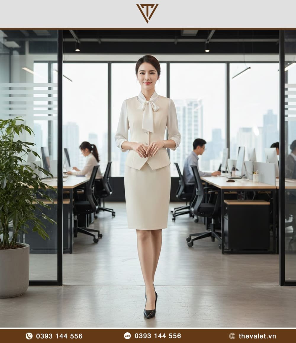 Mẫu áo Vest dáng lửng cổ tròn