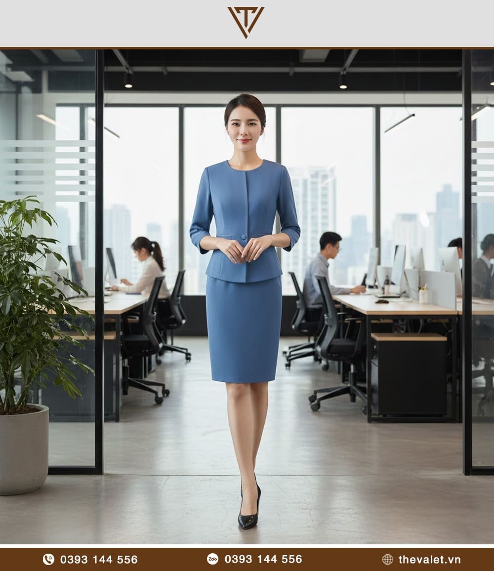 Mẫu áo Vest dáng lửng không cổ