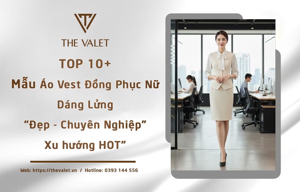 Mẫu áo Vest đồng phục nữ dáng lửng