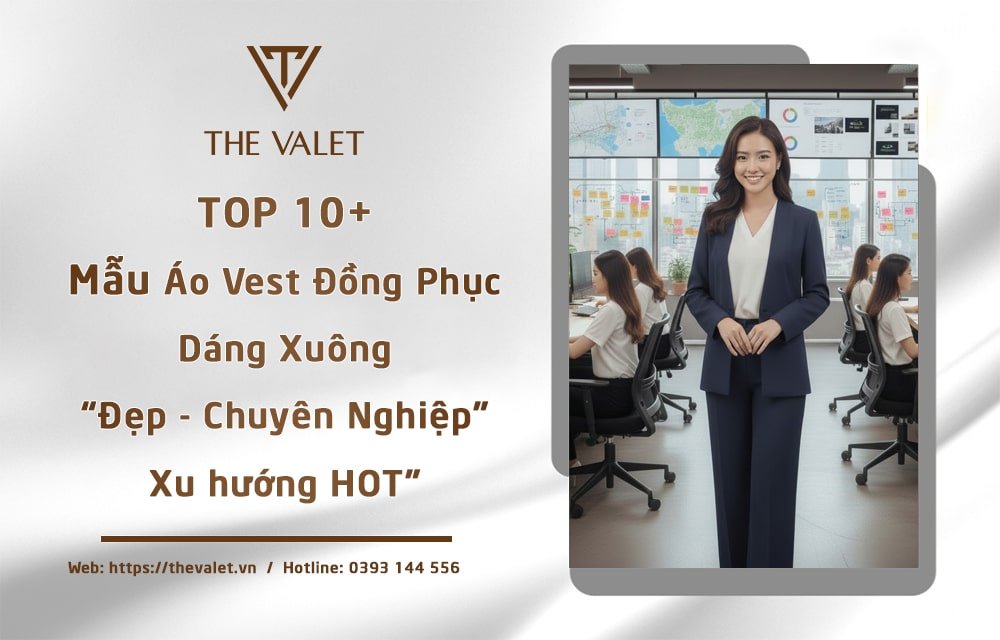 May áo vest nữ đồng phục dáng suông