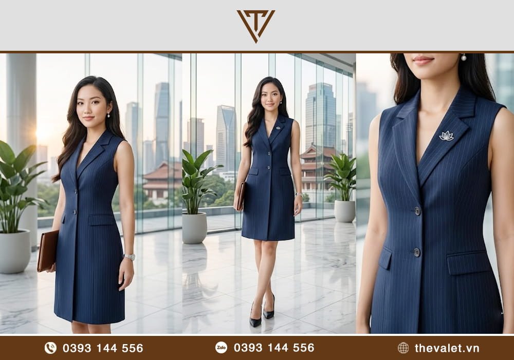 Vest nữ dáng dài basic thanh lịch (Classic Fit)