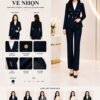 Mẫu vest đồng phục nữ ve nhọn